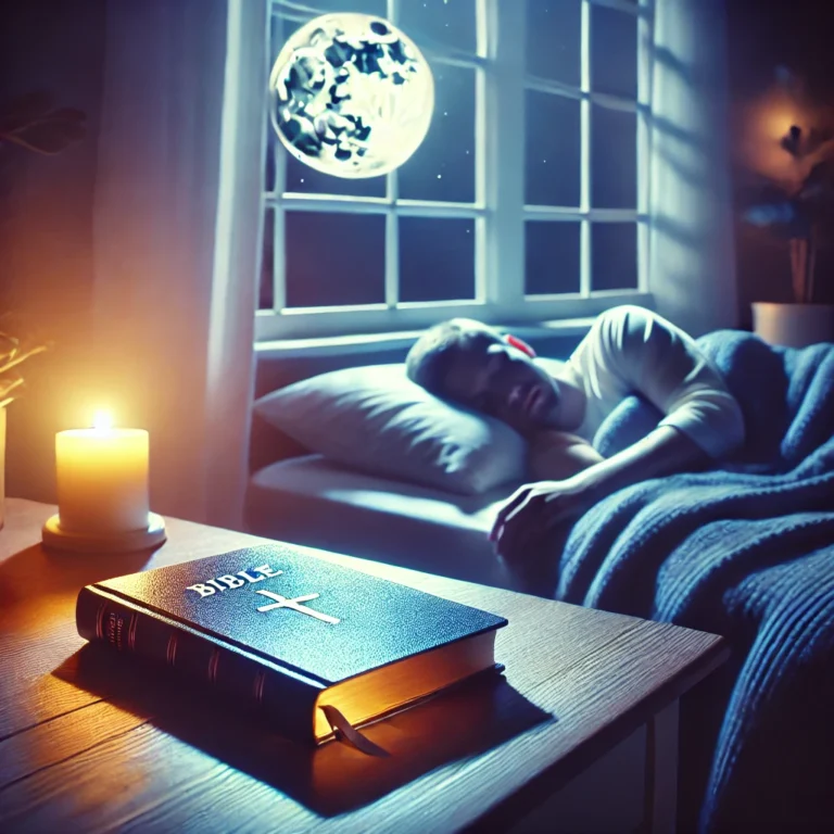 Peaceful sleep at night with Gods presence